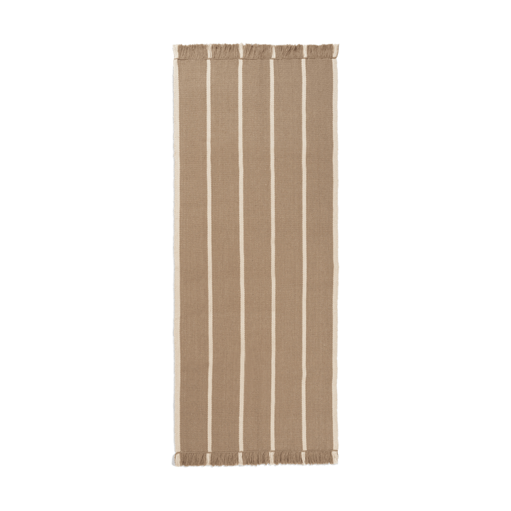 Passatoia Calm kelim - Dark Sand, Off-white, 80x200 cm - Ferm Living