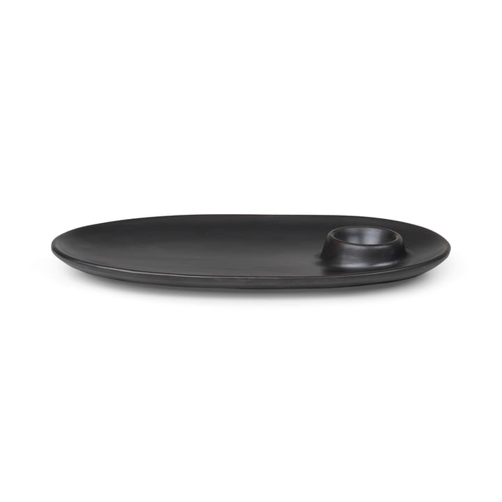 Piatto da colazione Flow 14x23,5 cm - nero - Ferm LIVING