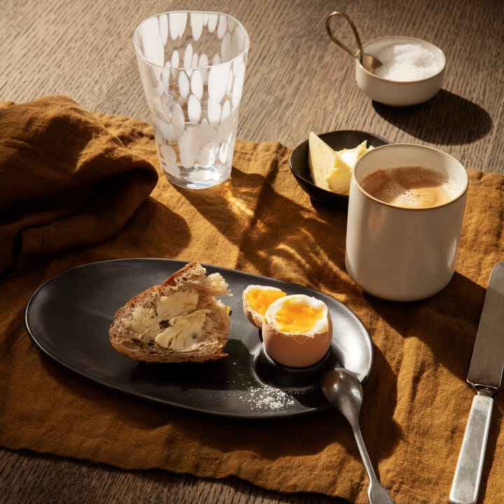 Piatto da colazione Flow 14x23,5 cm - nero - ferm LIVING