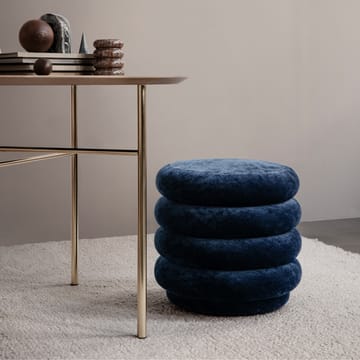 Pouf Pouf Round - Tessuto faded velvet 26 beige - ferm LIVING