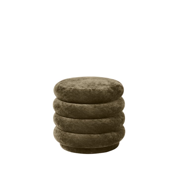 Pouf Pouf Round - Tessuto faded velvet 3 forest - Ferm LIVING