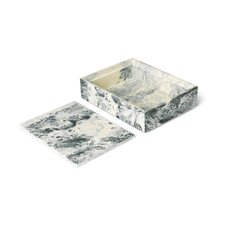 Scatola per conservazione Mist 15x20 cm - Emerald-off white - ferm LIVING