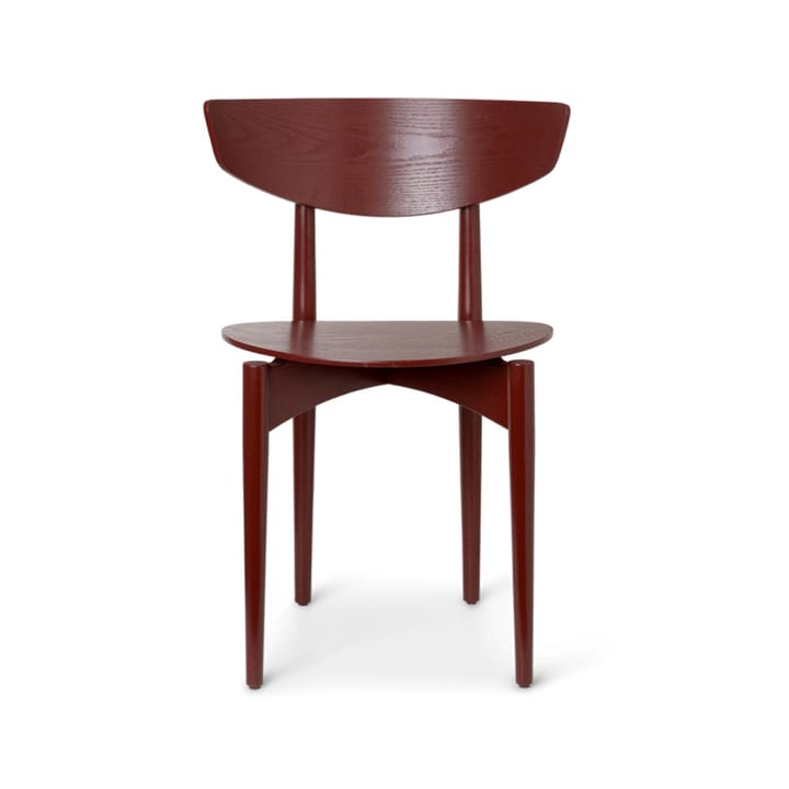 Sedia Herman, Rosso marrone, gambe rosso-marrone cenere ferm LIVING