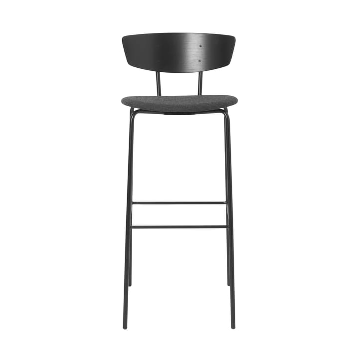 Sgabello Herman con seduta alta in tessuto - Nero-Grigio scuro - Ferm LIVING