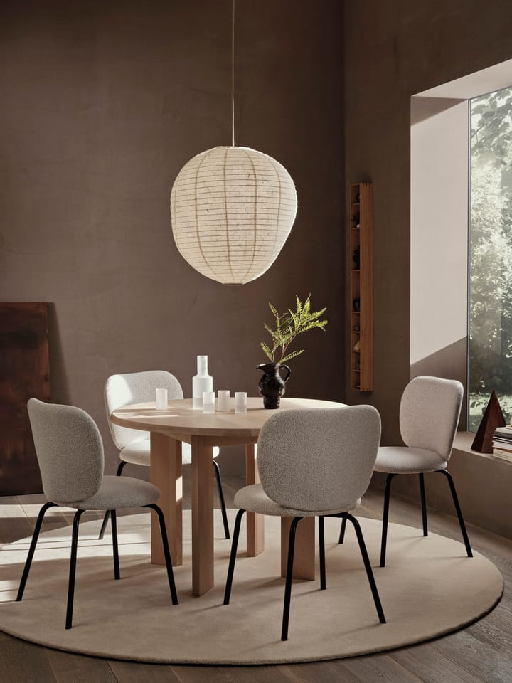 Tappeto a pelo lungo Stille round, Off-white Ø240 cm ferm LIVING