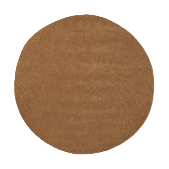 Tappeto a pelo lungo Stille round - Toffee, Ø240 cm - ferm LIVING