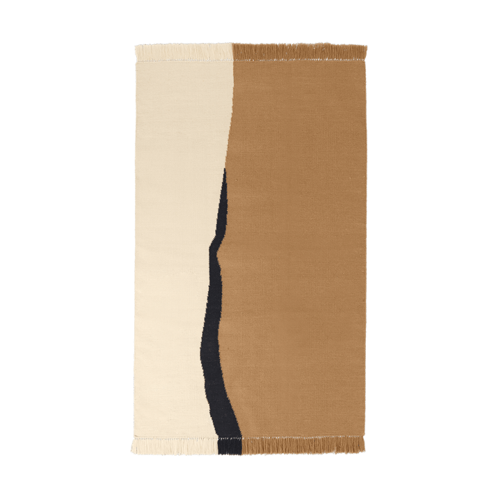 Tappeto Soil Kelim - Dark sand-off white, 140x200 cm - ferm LIVING