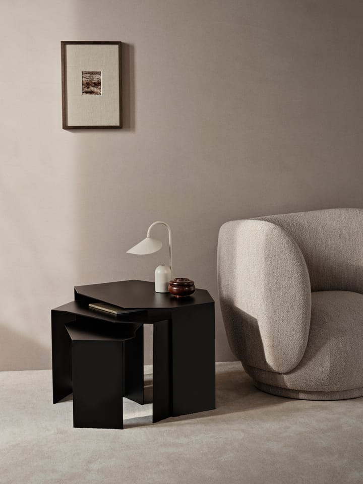 Tavolino Shard cluster 3 pezzi, Black ferm LIVING