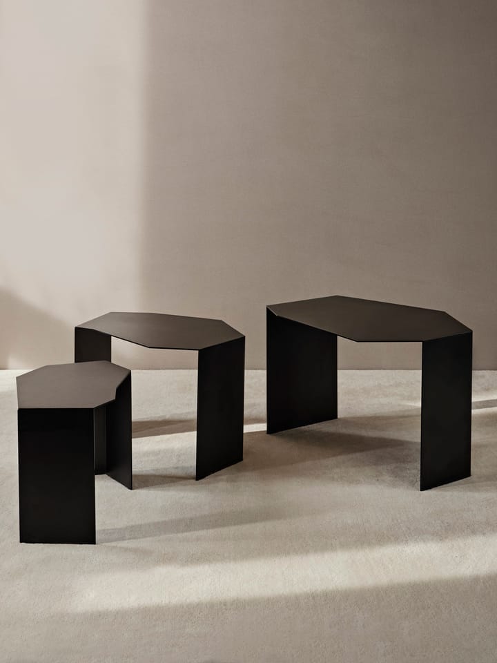 Tavolino Shard cluster 3 pezzi, Black ferm LIVING