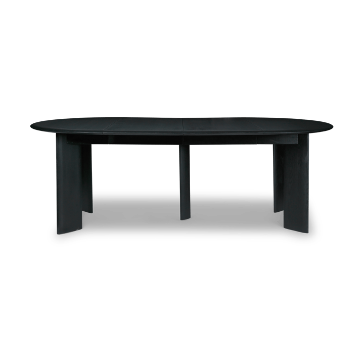 Tavolo da pranzo allungabile Bevel incl. 2 dischi aggiuntivi, Faggio nero oliato ferm LIVING