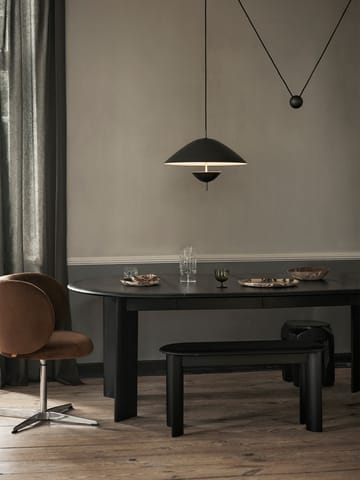 Tavolo da pranzo allungabile Bevel incl. 2 dischi aggiuntivi - Faggio nero oliato - ferm LIVING