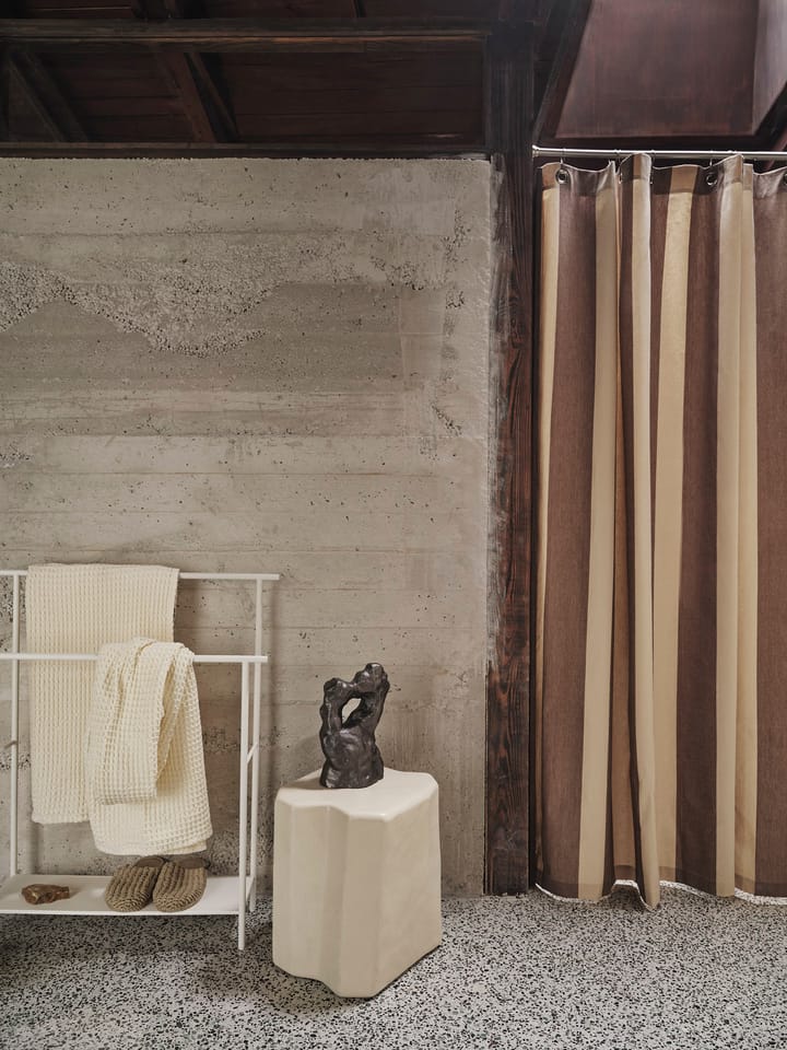 Tenda da doccia Chambray - Carob brown-parchment - ferm LIVING