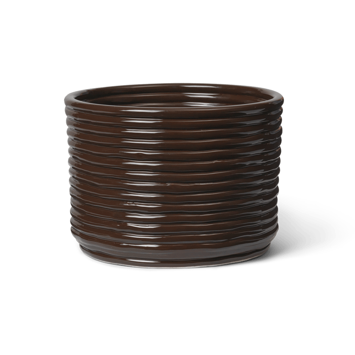 Vaso da fiori Corduroy Ø20x15 cm - Carob Brown - Ferm LIVING