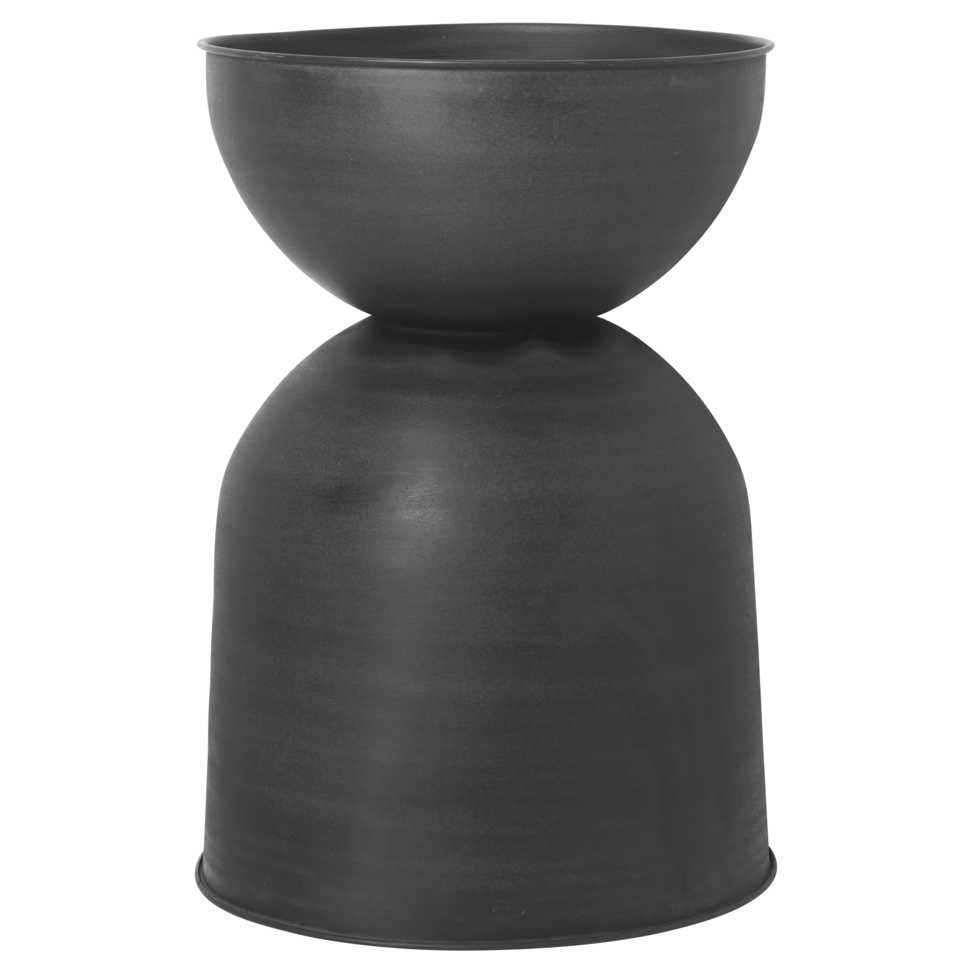 Vaso da fiori Hourglass grande, nero-grigio scuro