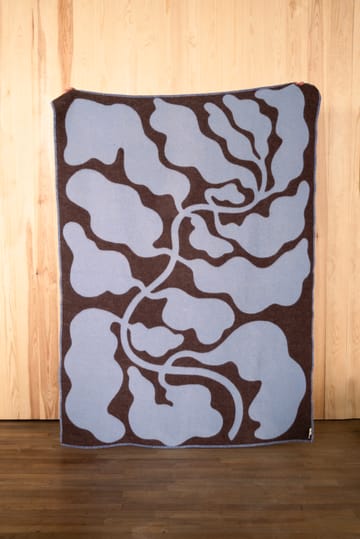 Coperta Leaves 130x180 cm - Blu-Marrone - Fine Little Day