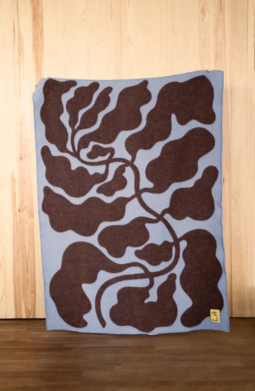 Coperta Leaves 130x180 cm - Blu-Marrone - Fine Little Day