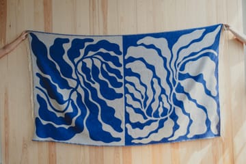 Plaid Leaves 130x220 cm - Blu-bianco - Fine Little Day