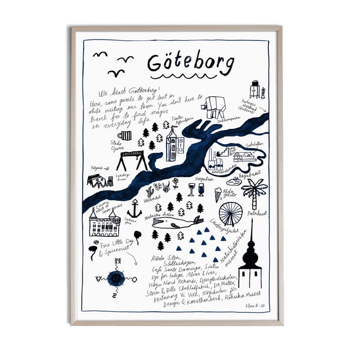 Poster Göteborg, 50x70 cm Fine Little Day