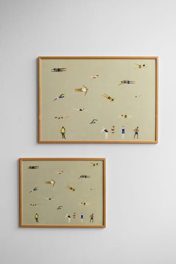 Poster Swimmers - Beige, 40x50 cm - Fine Little Day