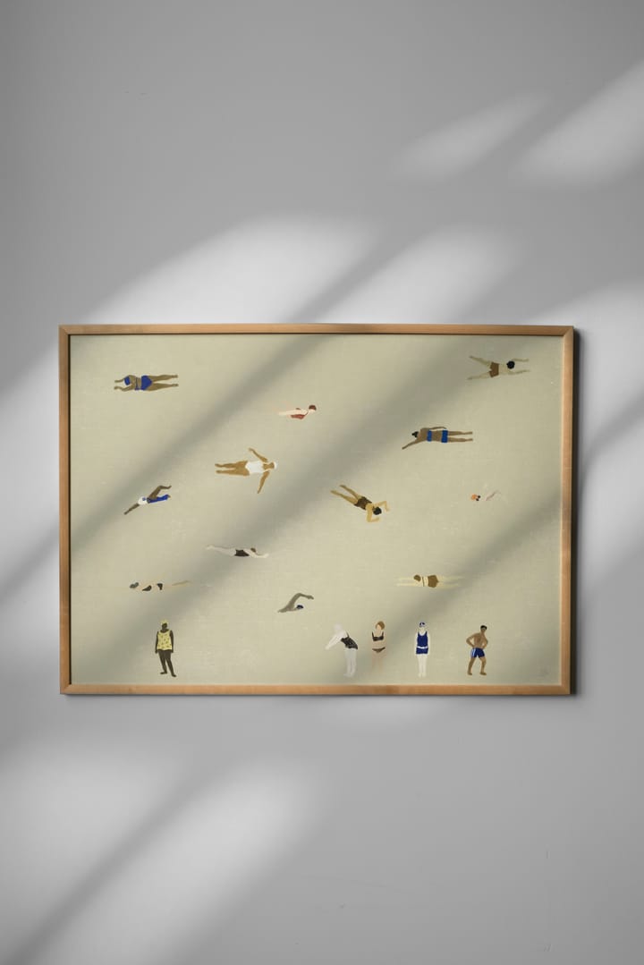 Poster Swimmers, Beige, 50x70 cm Fine Little Day