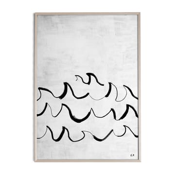 Poster Wave 50x70 cm - Nero-bianco - Fine Little Day