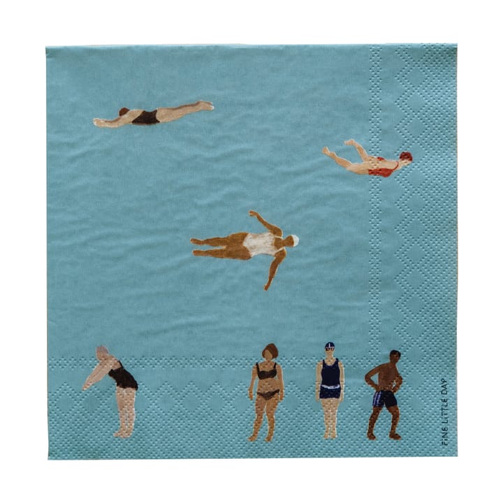 Tovaglioli di carta Swimmers 33x33 cm confezione da 25 - Multi - Fine Little Day