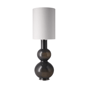 Lampada da tavolo Augusta con base grigia - Babel Beige L - Flavia Lamps