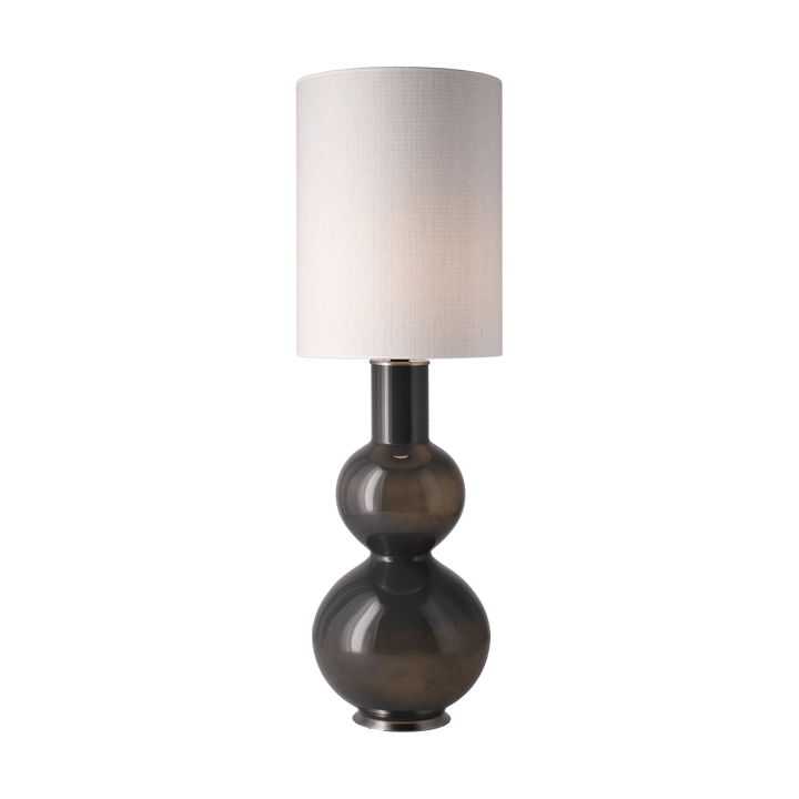 Lampada da tavolo Augusta con base grigia, Babel Beige L Flavia Lamps