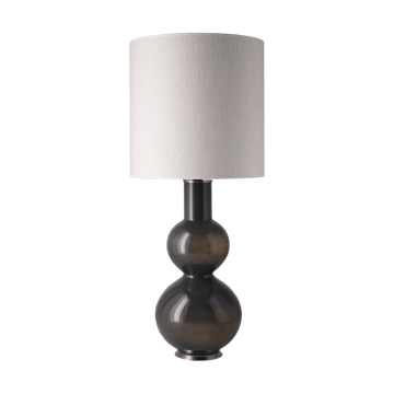 Lampada da tavolo Augusta con base grigia - Babel Beige M - Flavia Lamps