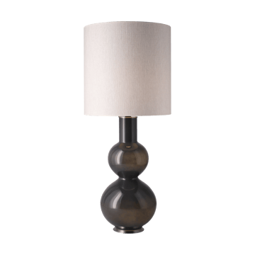 Lampada da tavolo Augusta con base grigia - Babel Beige M - Flavia Lamps