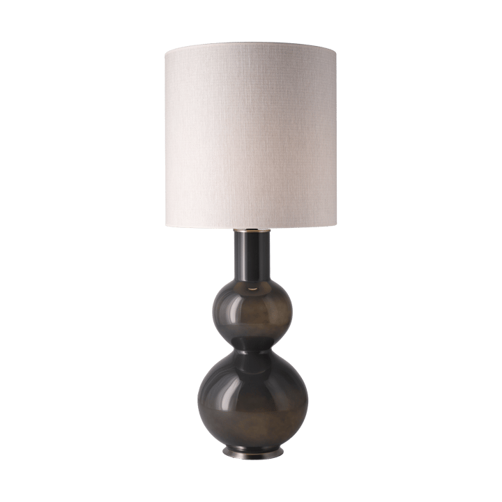 Lampada da tavolo Augusta con base grigia, Babel Beige M Flavia Lamps