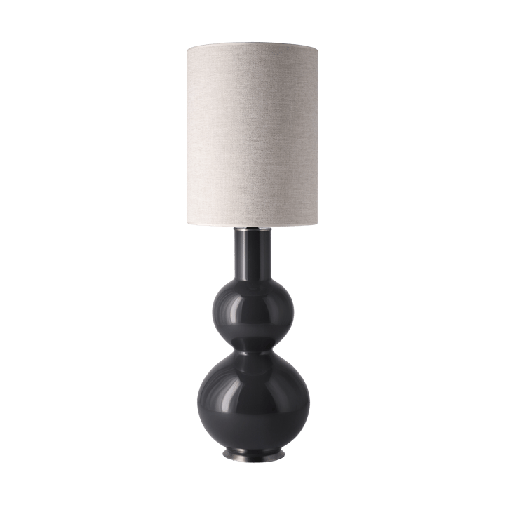 Lampada da tavolo Augusta con base grigia - London Beige L - Flavia Lamps