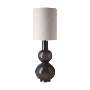 Lampada da tavolo Augusta con base grigia - London Beige L - Flavia Lamps