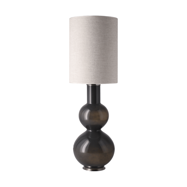 Lampada da tavolo Augusta con base grigia, London Beige L Flavia Lamps