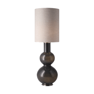 Lampada da tavolo Augusta con base grigia - London Beige L - Flavia Lamps