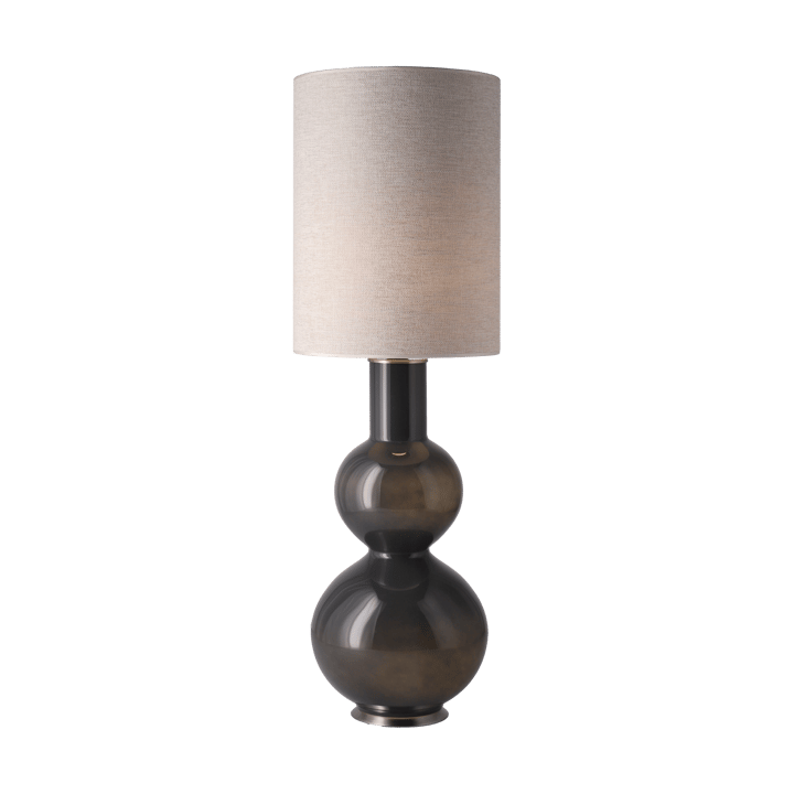 Lampada da tavolo Augusta con base grigia, London Beige L Flavia Lamps