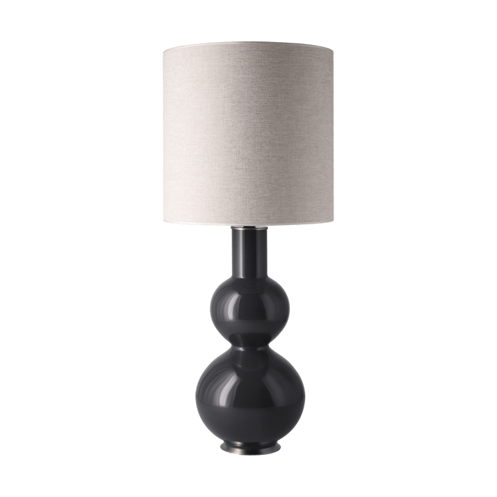 Lampada da tavolo Augusta con base grigia - London Beige M - Flavia Lamps