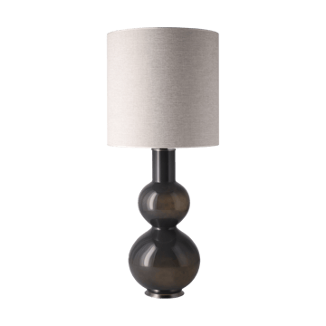 Lampada da tavolo Augusta con base grigia - London Beige M - Flavia Lamps