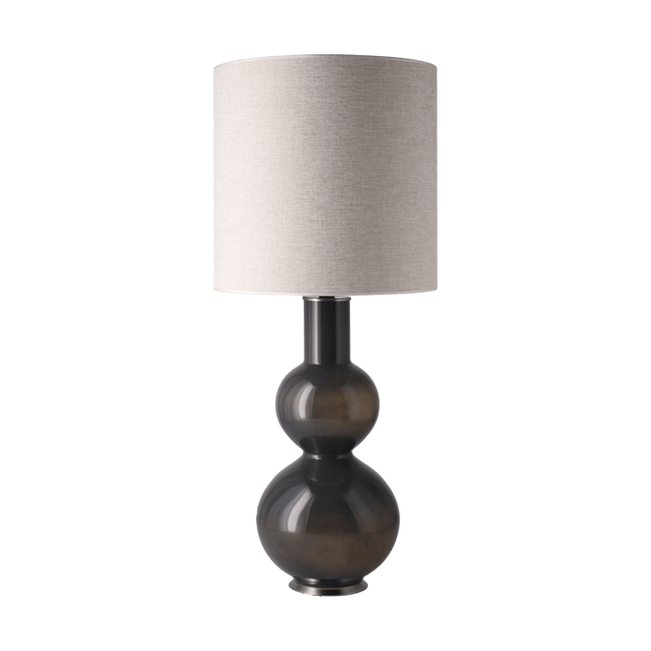 Lampada da tavolo Augusta con base grigia, London Beige M Flavia Lamps