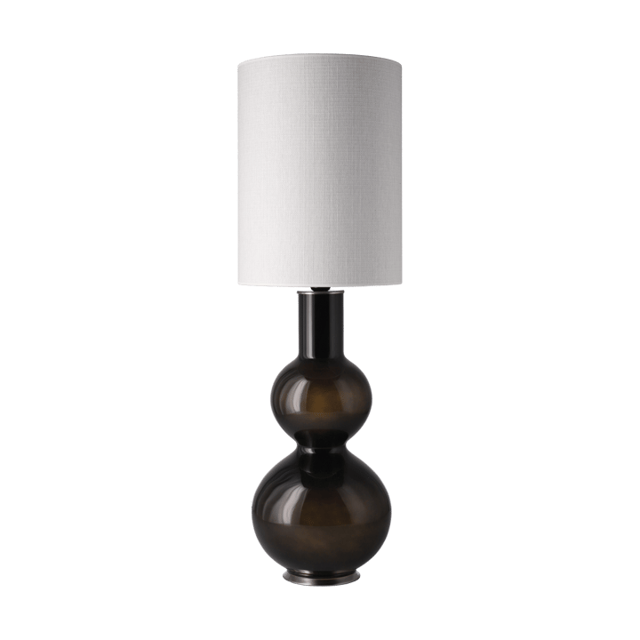 Lampada da tavolo Augusta con base nera, Babel Beige L Flavia Lamps