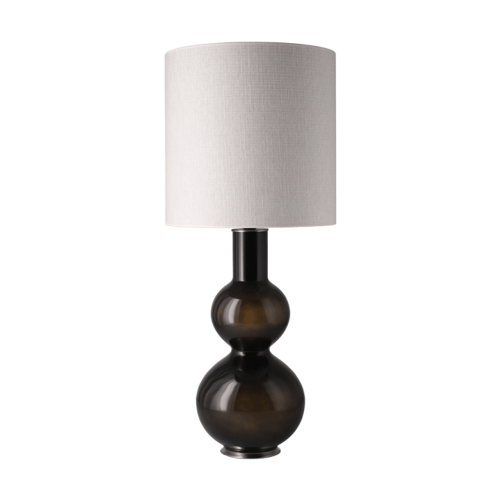 Lampada da tavolo Augusta con base nera, Babel Beige M Flavia Lamps