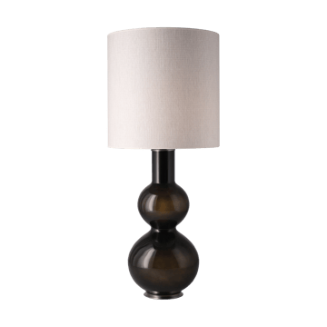 Lampada da tavolo Augusta con base nera - Babel Beige M - Flavia Lamps