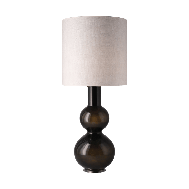 Lampada da tavolo Augusta con base nera, Babel Beige M Flavia Lamps