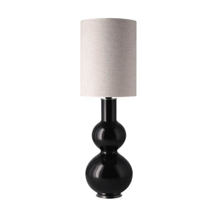 Lampada da tavolo Augusta con base nera - London Beige L - Flavia Lamps