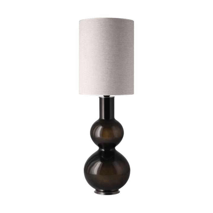 Lampada da tavolo Augusta con base nera, London Beige L Flavia Lamps