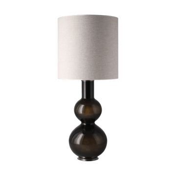 Lampada da tavolo Augusta con base nera - London Beige M - Flavia Lamps