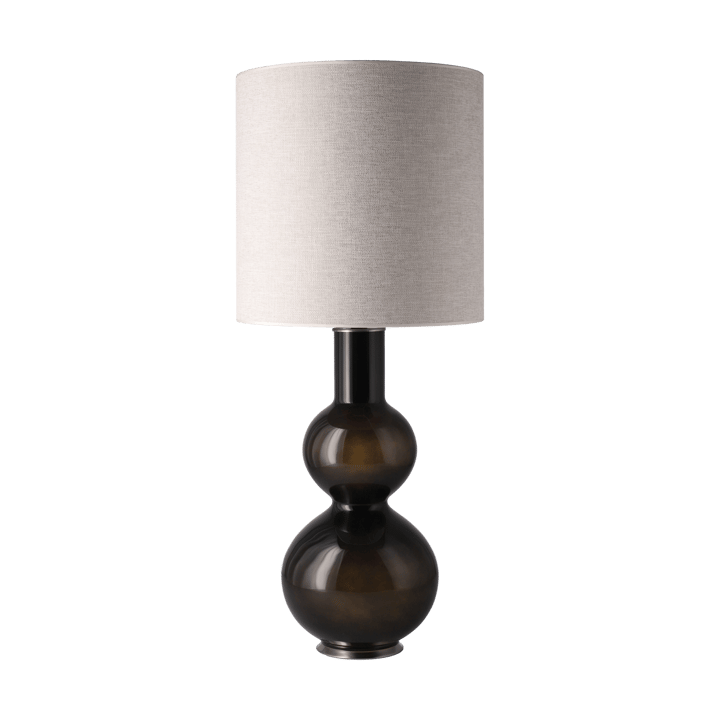 Lampada da tavolo Augusta con base nera, London Beige M Flavia Lamps