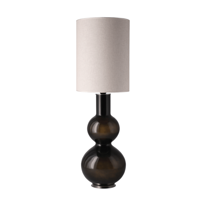 Lampada da tavolo Augusta con base nera, Milano Tostado L Flavia Lamps