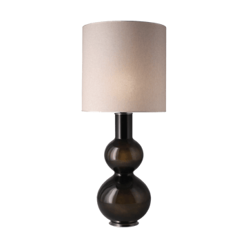 Lampada da tavolo Augusta con base nera - Milano Tostado M - Flavia Lamps