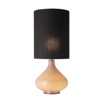 Lampada da tavolo Flavia con base beige - Lino Negro L - Flavia Lamps